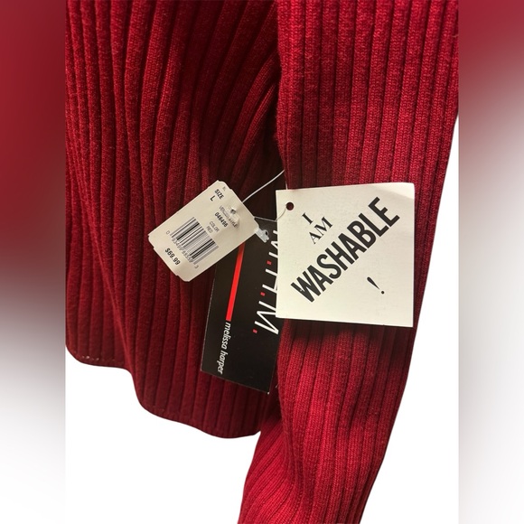 NWT! M.H.M MELISSA HARPER RED ZIP UP JACKET FOR WOMEN SIZE LARGE - Picture 4 of 7